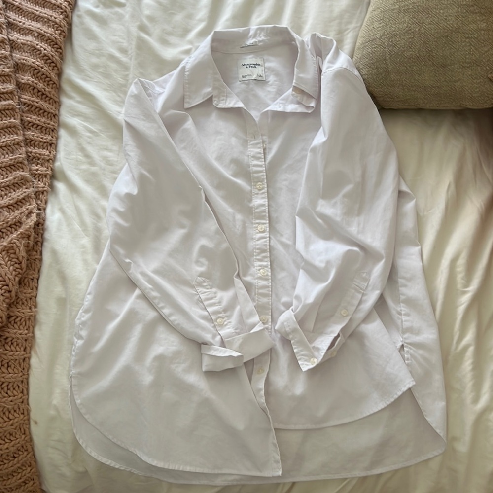 Abercrombie white button down